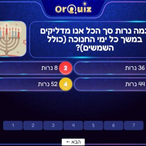 שאלה לחידון חנוכה אורקוויז דוגמה 1